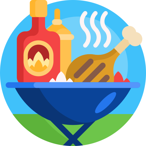 Bar Counter with Barbeque Area